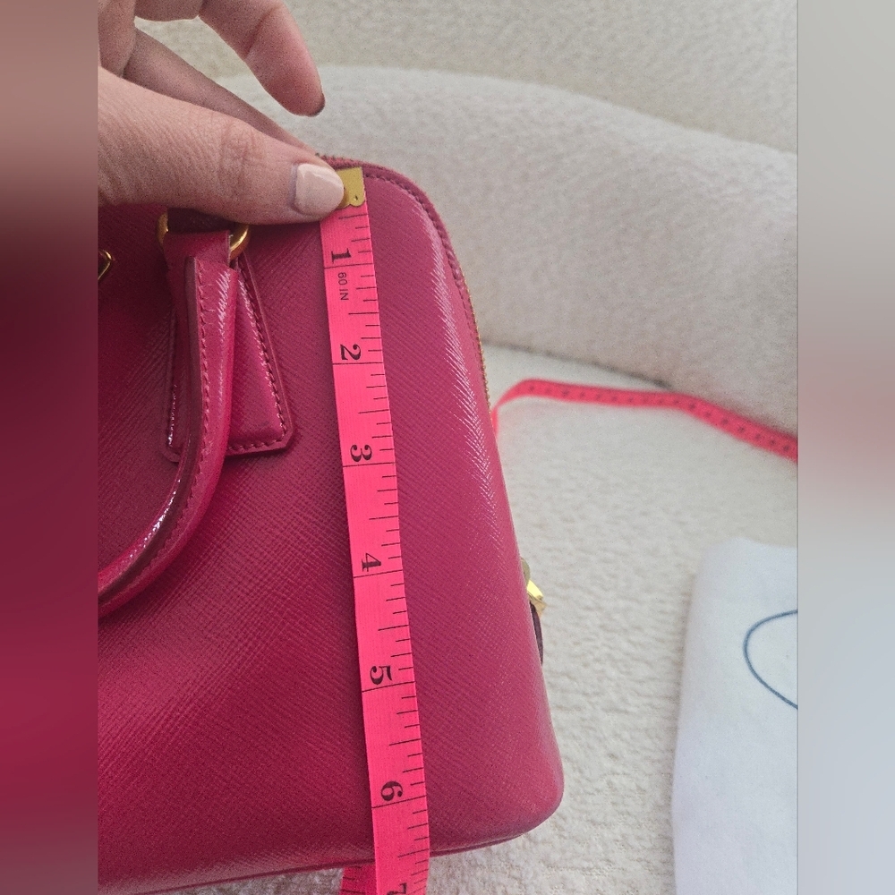 PRADA Promenade Small Saffiano Vernice Bag – Peonia Pink - Picture 6 of 17